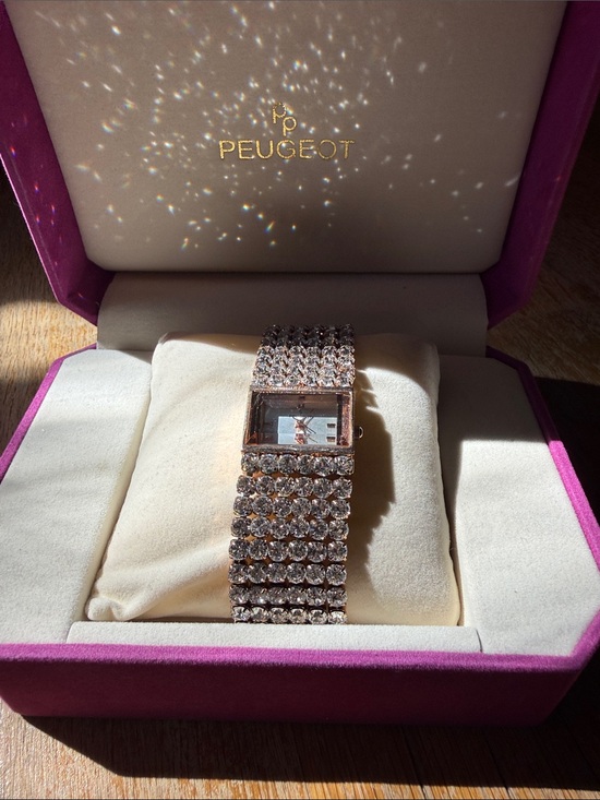 Peugeot Other - Peugeot Rose Gold Crystal Bracelet Watch